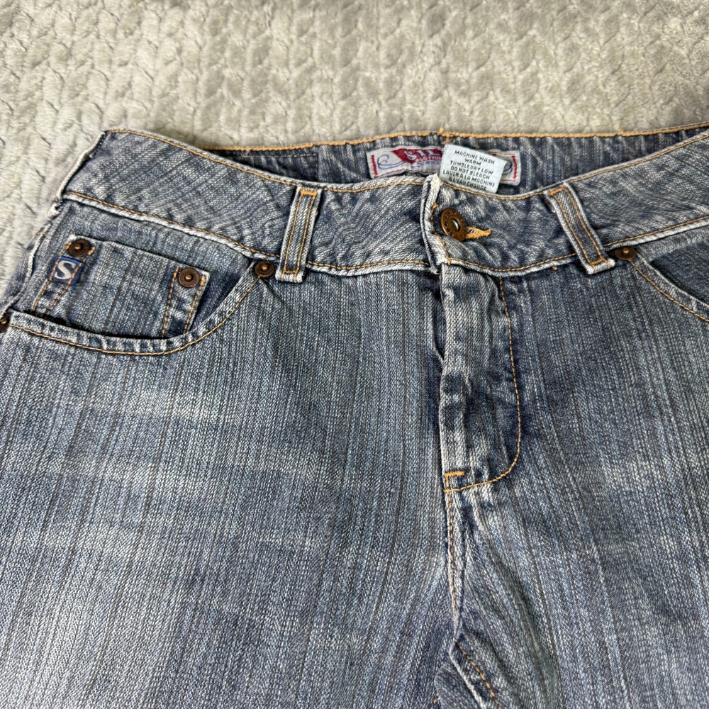 Silver Jeans Womens 31x30 Blackish Blue Denim Slit Hem Y2K Low Rise Canada Made - Picture 3 of 12